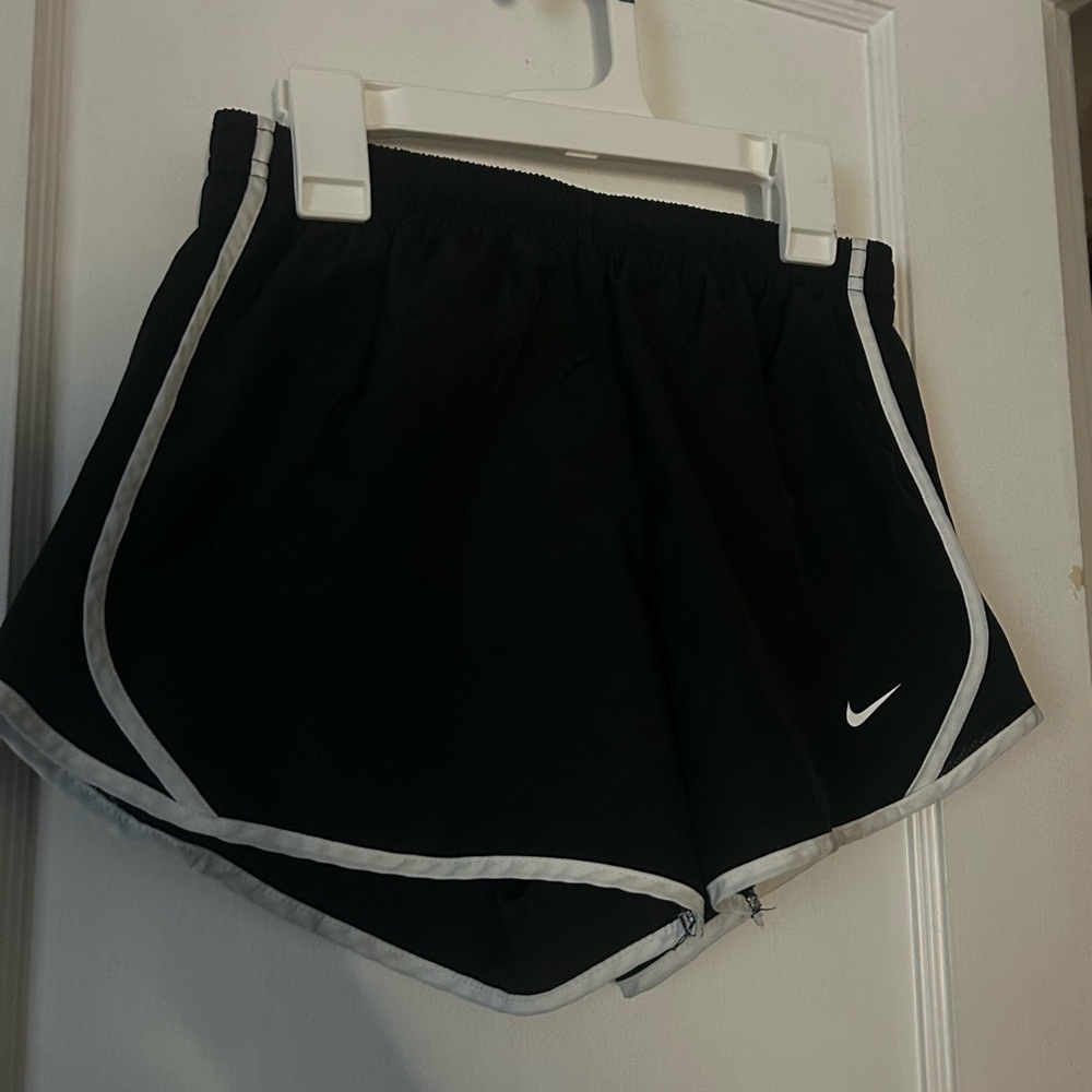 Nike Kid’s Black Athletic Shorts with White Trim